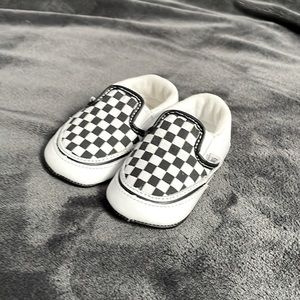 Infant Black Checkered Vans